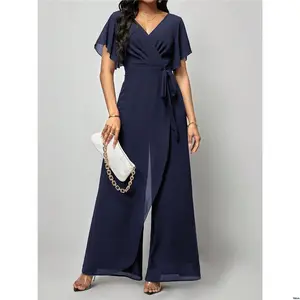 Leg Sleeve Clasi tiktok Women s Butterfly Wide Jumpsuit