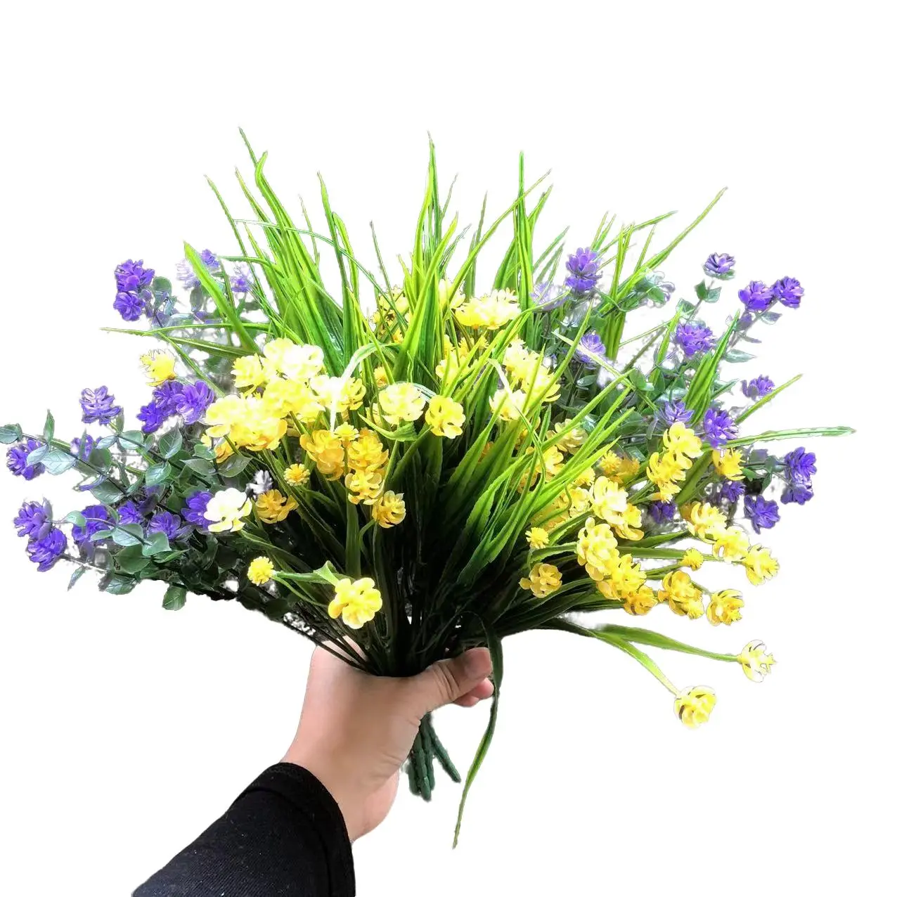 10pcs Artificial Flowers UV Resistant Colorful Decorative Faux Flower Fake Flowers Artificial Plants Home Decor Bouquets Garden Party Wedding Easter Decoration