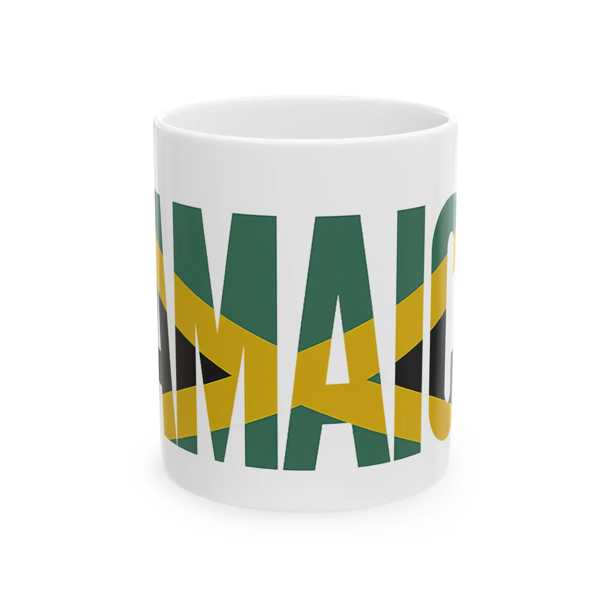 Jamaican Pride Ceramic Mug, Coffee Cup, Caffeine Lover Gift, Unique Jamaica Souvenir, Tropical Vibes Drinkware