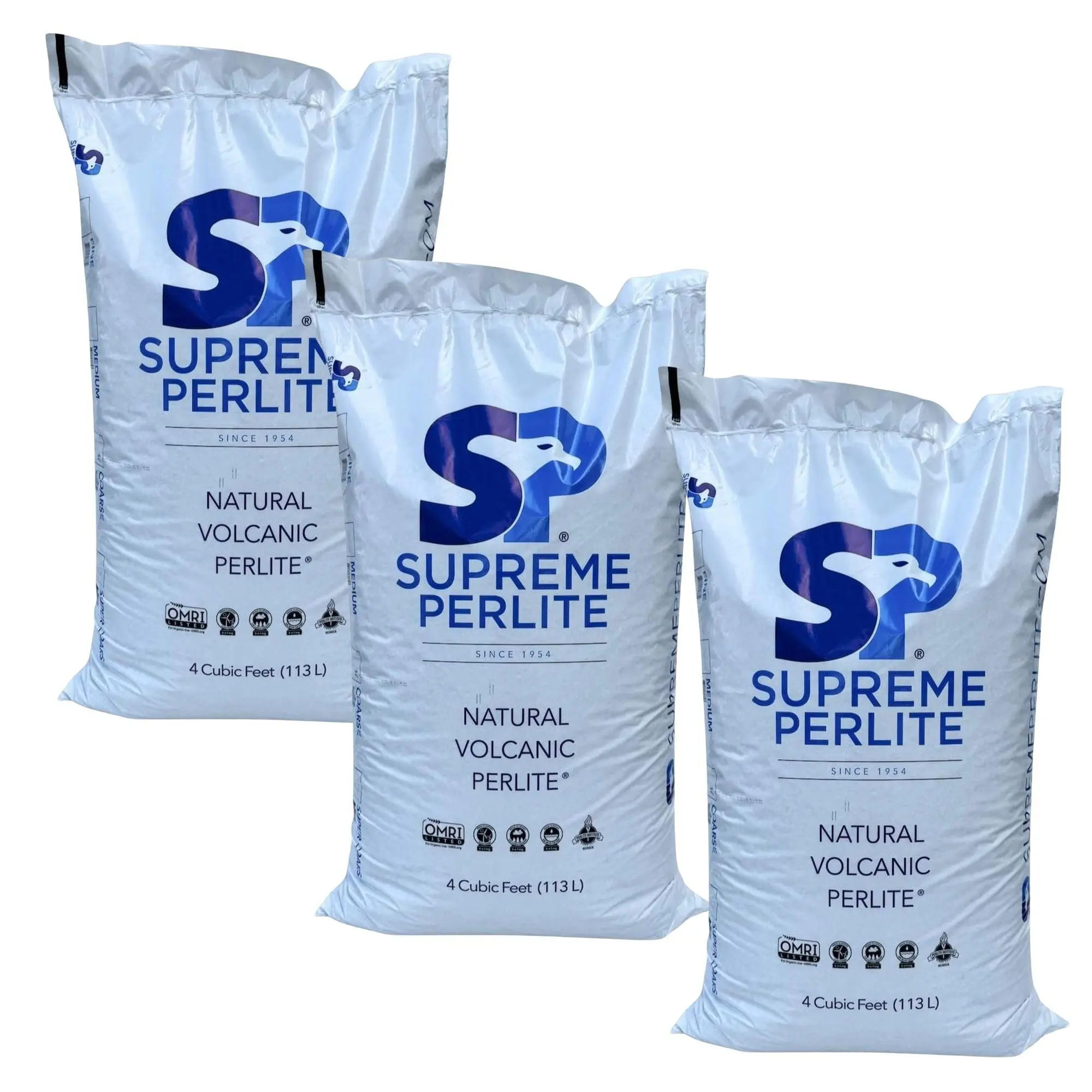 Supreme Perlite 3 Pack Medium Horticultural Perlite for Potting Soil, 4 Cu Ft