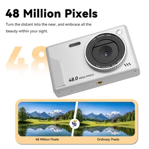 1080P Digital Camera for Photography,4800 Foldable Screen Portable Vlogging Camera with 64GB SD Card,  Anti-Shake, 16X Digital Zoom, Ideal Gift for Girls, Boys Teenagers, and Beginners, Birthday Christmas Valentine's Day Gift