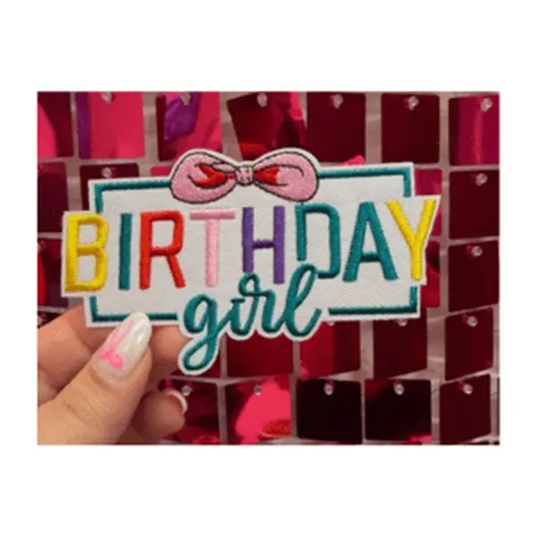 Birthday Girl Iron On Patch Birthday Girl Iron On Patch