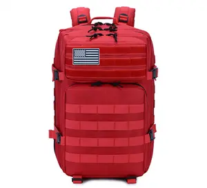 Outdoor Mountaineering Bag Tactical Leisure Bag 900D Oxford 50L Capacity MOLLE System Unisex Army Fan Travel Computer Bag