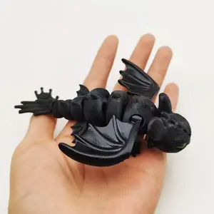 3D Printed Standing Dragon Figurine with Wings, High-Quality Desk Decor, Bedroom Decoration, Office Decor, Unique Gift for Fantasy Lovers