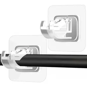 Self-Adhesive Curtain Rod Holder, Curtain Rod Bracket, No Drilling Required, Adjustable Fabric Towel Rack Hook, Suitable for Home Bathroom Kitchen Hotel