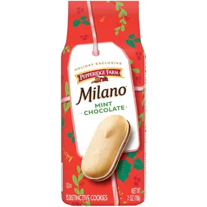 Milano Mint Chocolate Cookies, 7 OZ Bag (15 Cookies)