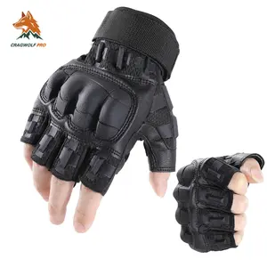 Half Finger Tactical Gloves Breathable Anti Slip Gloves with Strong Grip Durable Protection Outdoor Work Sport Gloves for Motorcycling Cycling Airsoft Daily Use soft knuckle