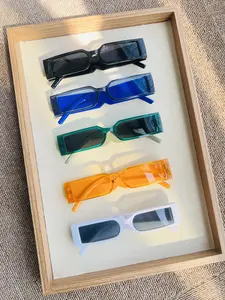 Cyberpunk 5-Pack Set｜Complete Your Look with PC Narrow Frames & UV Protection. Unisex & Only 26g, Unlock Futuristic Daily Styles, Multi-Color Options for Every Face & Occasion