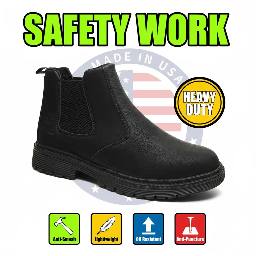Splash-proof Smash-proof Puncture-proof Breathable Safety Shoes Unisex Chef Work Shoe Waterproof Anti-slip Durable Outdoor Comfortable Aviation Airport Men Women Slip Resistant Baggage Handler Sneakers Flight Line Footwear Heavy Duty Work Boots