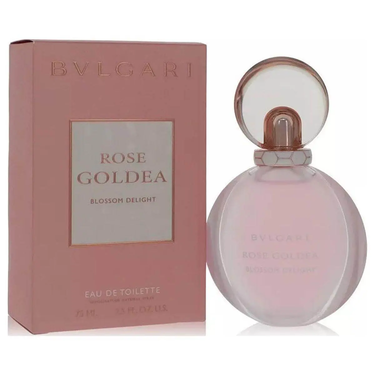 Bvlgari Rose Goldea Blossom Delight Women's Eau de Toilette Spray - Deep Floral Perfume with Bulgarian Rose, White Musk Notes, 2.5 oz Bottle