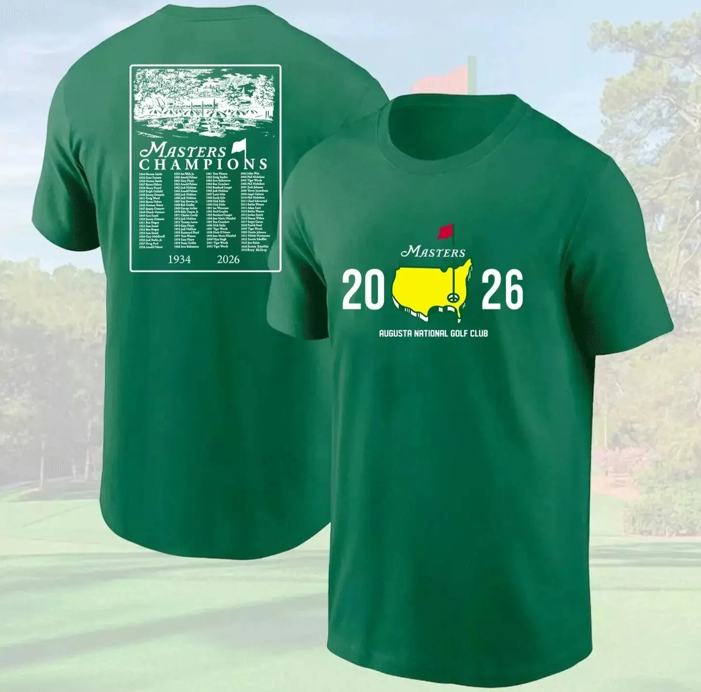 Masters 2026 T-Shirt Augusta National Golf Club – Double Sided