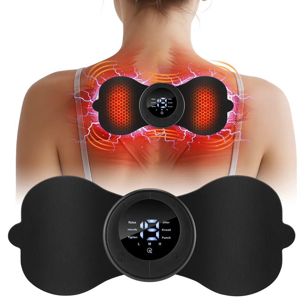 Multi-mode Pulse Massage Patch for Neck and Back Pain Relief, Wireless Muscle Relaxation Gel Pad for Daily Use - No Remote Control