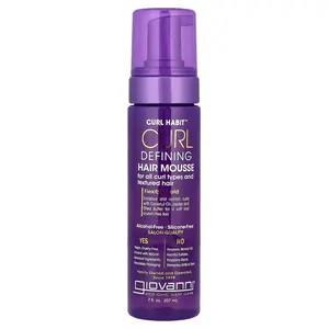 Giovanni Curl Habit™, Defining Hair Mousse, For All Curl Types and Textured Hair, 7 fl oz (207 ml)