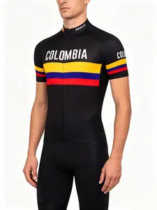 Men's Cycling Jersey, Short Sleeve Bike Shirt with 3 Back Pockets, Digital Print, All Seasons, Sporty Slim Fit, Outdoor Riding, Sports Tops