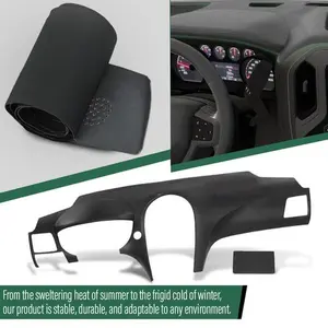 Fit For 2007-2012 Lexus ES350 Soft TPE Dashboard Dash Cover Cap Overlay Black