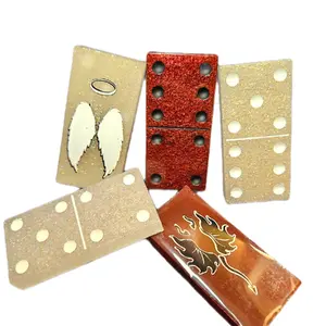 Custom Devil and Angel Domino Set For Devil and Angel party or Party Favors With Wood Box