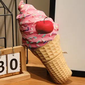 Creative Ice Cream Cone Pillow, Kids Plush Toy, Soft Cuddly Gift for Girls, Unique Design, Perfect Present for Children