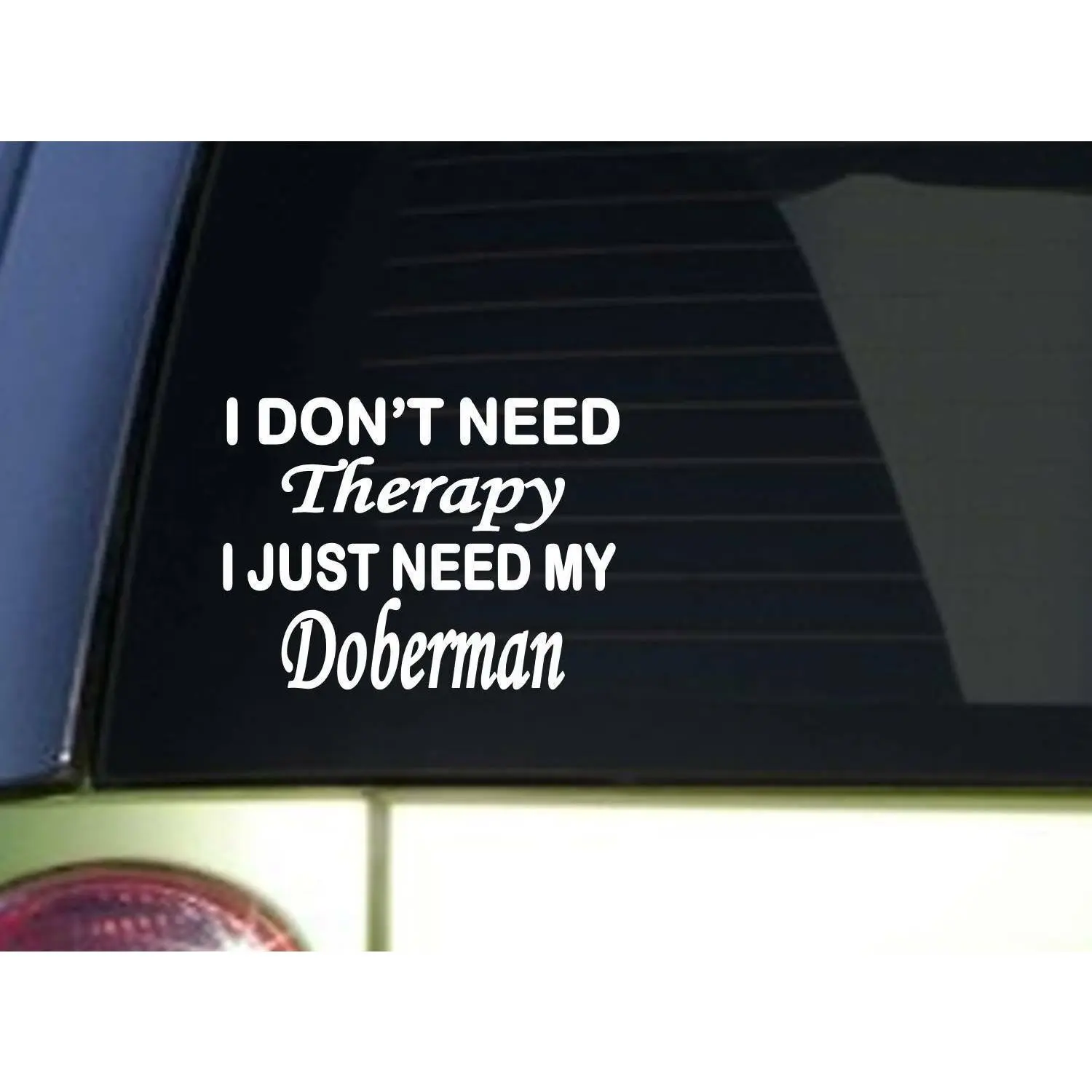 Doberman Therapy *J081* 6 inch Sticker decal