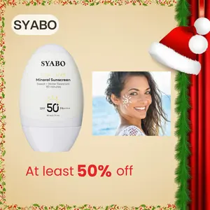 SYABO Mineral Sunscreen, SPF 50+ Sensitive Mineral Sunscreen with Titanium Dioxide, Water Resistant Sun Cream, Broad Spectrum UVA/UVB Sun Protection, 1.7 FL OZ Facial Moisturize Hydrating Moisturizer Moisture Skincare Skin Repair Comfort