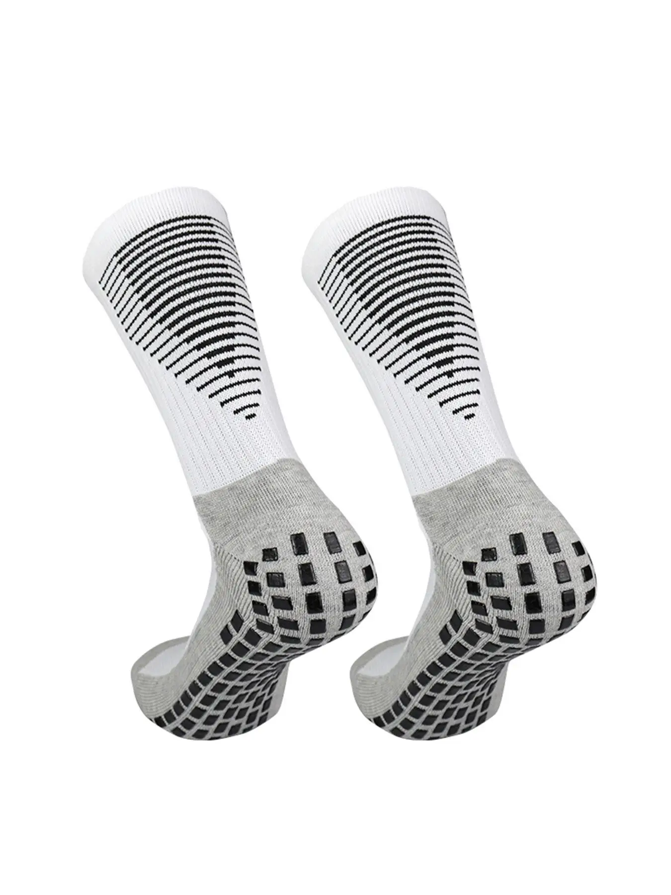 Unisex Colorblock Print Training Athletic Crew Socks, Summer Breathable Athletic Socks, Non-slip Soccer Grip Socks for Men & Women, Football Socks