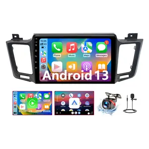 Android 13 Car Stereo Radio for Toyota RAV4 2013-2018 10 Inch IPS Touch Screen Wireless CarPlay Android Auto GPS WiFi Bluetooth Mirror Link AHD Rear View Camera