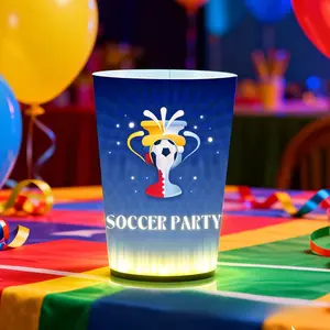 World Cup luminous drink cup, shatterproof plastic cup, creative support and  for stadium teams