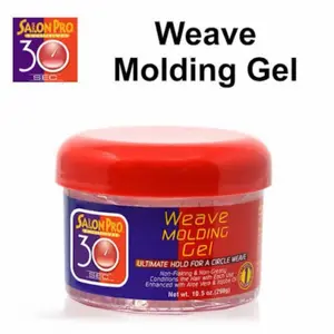 Salon Pro 30 Sec Weave Molding Gel - 10.5 oz Hair Care Product, Ultimate Hold for Circle Weave, Smooth, Flawless, Non-Frizzing, Non-Greasy Hair Styling Gel