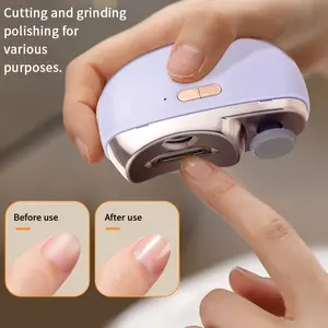 2-in-1 Rechargeable Electric Nail Clipper and Polisher, Nail clippers, USB Charging, Smart Electric Nail Clipper With Anti-Pinch, Nail Polishing, Grinding Functions, a good gift for Thanksgiving and Xmas
