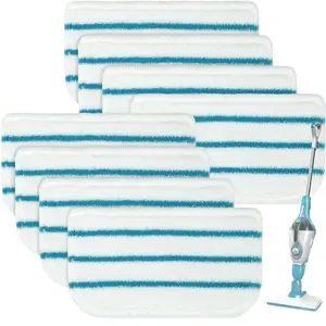 10 packs of ultra-fine fiber and nylon steam mop pads, Reusable Mop Pads, durable, washable cloth filling, effectively removes dirt, replace steam mop head, compatible with Baide steam engines FSM1630, FSM1616, FSMH13E5, FSM1321, etc