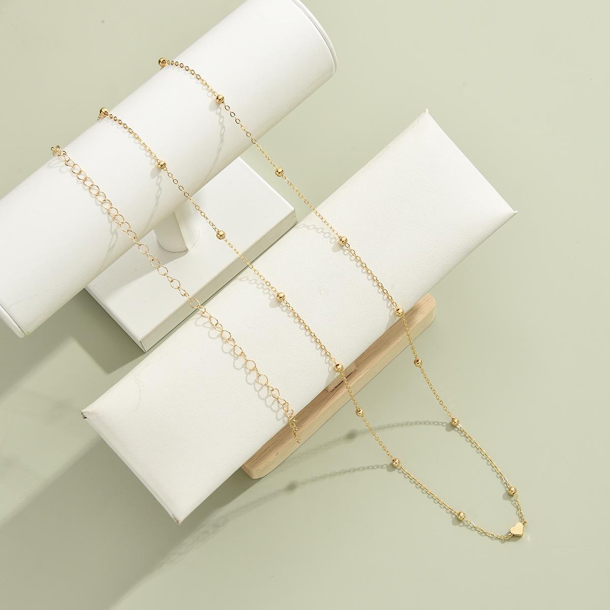 Creative And Fashionable Heart-shaped Bead Waist Chain, Golden Alloy Waist Chain For Women, Summer Accessory.