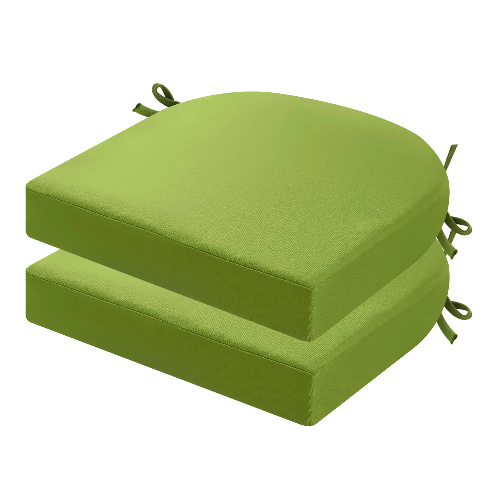 idee-home Outdoor Chair Cushions Set of 2, Thick 17" x 17" x 3" Patio Chair Cushions for Outdoor Furniture Waterproof with Ties, Outdoor Seat Cushion, Patio Chair Pads Dining Chair