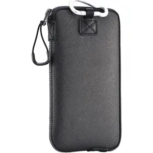 Neoprene Phone Pouch, Lightweight Protective Cellphone Sleeve with Large Zipper Opening, Inner Pocket, Thermal Insulated, Durable Cell Phone Carrier for  & Smartphones [ Black ]