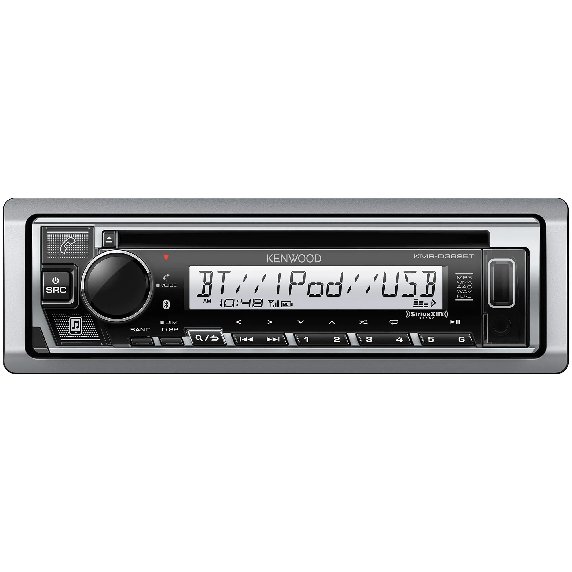 Kenwood KMR-D382BT Marine Boat Stereo - SDIN, Bluetooth , CD USB AM FM