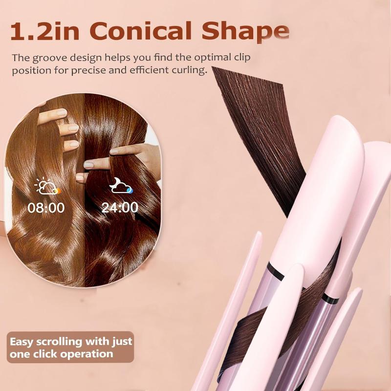 Automatic Hair Curling Iron,28mm Hair Curler, Negative Ion Automatic Hair Hair Curl Wand,4 Modes Temperatures Rotating Curling Iron for Women,Automatic Curling Stick Anti-Scald,Anti-Tangle Rotating,Easy to Use Hair,Women's Gifts Girlfriends Gifts