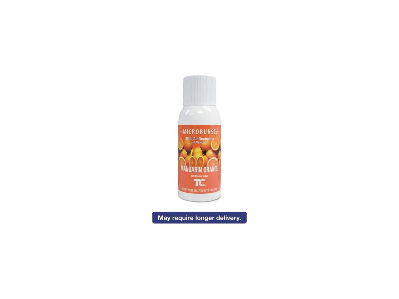 Rubbermaid - FG402408 - Air Freshener Refill, Microburst(R) 3000, 30 days Refill Life, Mandarin Orange Fragrance