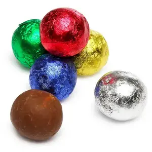 Madelaine Christmas Foiled Crisp Chocolate Balls: 5LB Bag Madelaine Christmas Foiled Crisp Chocolate Balls: 5LB Bag