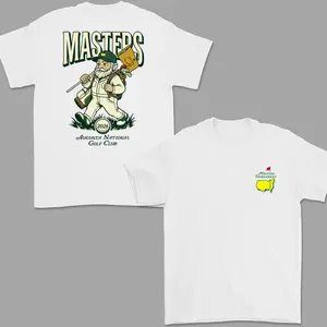 [100% Cotton] Unisex⛳️🎩Masters 2026 Augusta National Golf Club Gnome Shirt, Golf Tournament Memorabilia Tee, Vintage Fan Collectible Gift, Trendy T-Shirts, Casual Cotton Top, Gift for Men & Women, Fits