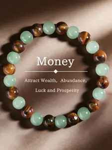 Dongling Tiger Eye Stone Beaded Bracelet, Natural Stone Jewelry for Men and Women, Attracts Wealth and Good Luck, Enhances Career Success, Wealth Symbolism, Elegant Bracelet