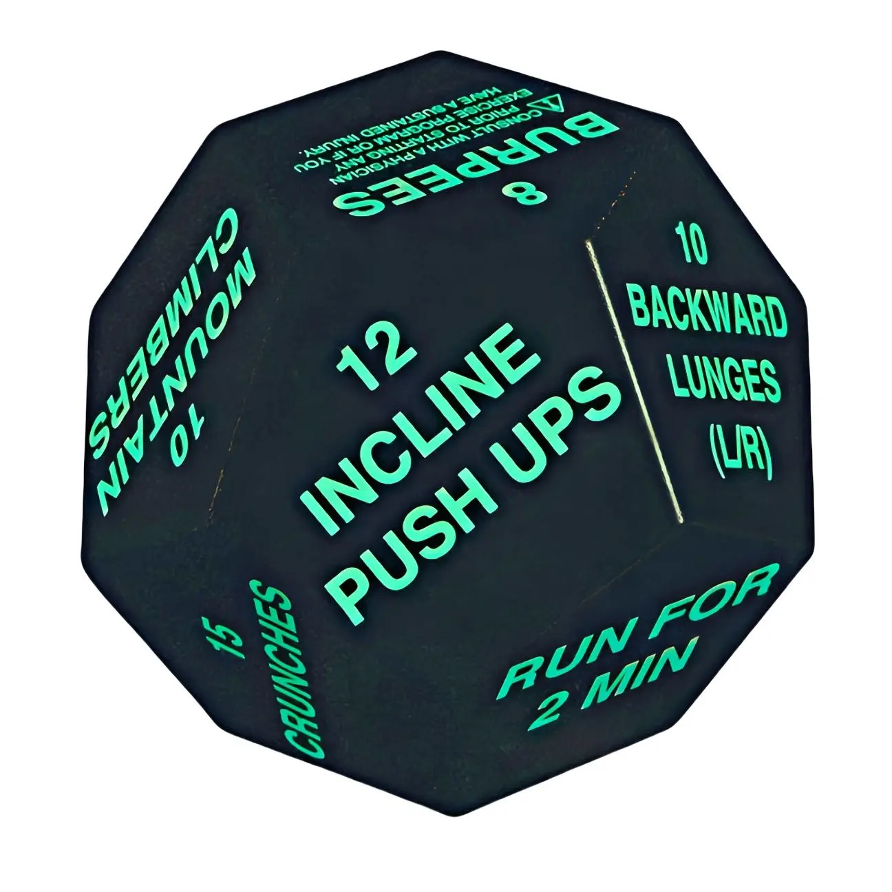 12-sided Fitness Dice, 1 Count Multifunctional Fitness Dice, Durable Gym Equipment for Home Gym, Funny Exercise Accessories for Gym, Fitness Course
