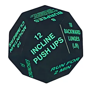 12-sided Fitness Dice, 1 Count Multifunctional Fitness Dice, Gym Equipment for Home Gym, Funny Exercise Accessories for Gym, Fitness Course