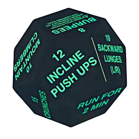 12-sided Fitness Dice, 1 Count Multifunctional Fitness Dice, Durable Gym Equipment for Home Gym, Funny Exercise Accessories for Gym, Fitness Course