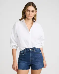 Express High Waisted Dark Wash 3" Inseam Mom Jean Shorts