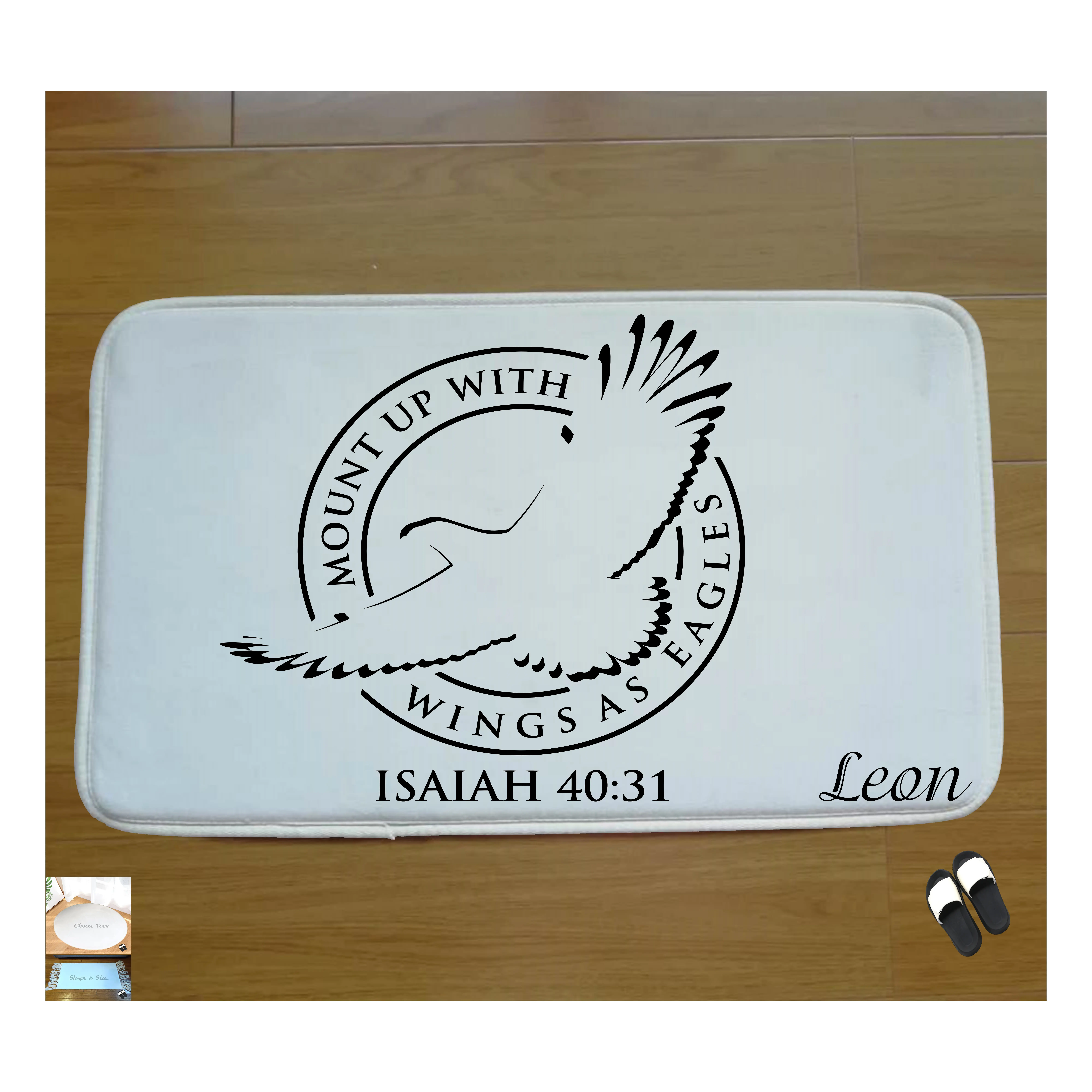 Customized Prayer Mat with Bible Verse & Your Name, Anti-Skid Base, Bedside Comfort Gift for Daily Devotion, Ideal for Family and Friends