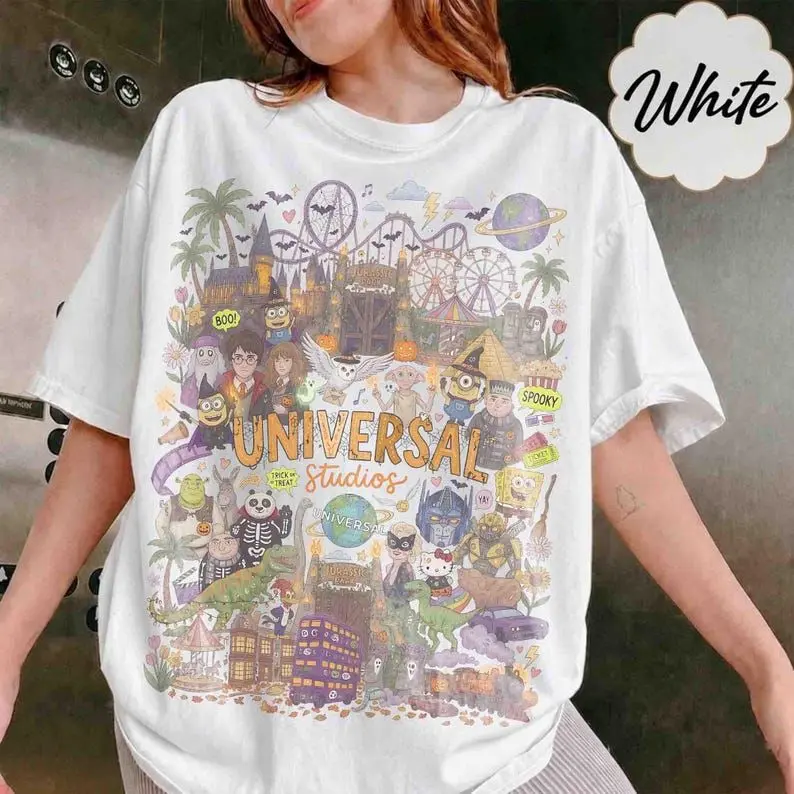 Retro Universal Studios Halloween T-Shirt/Sweatshirt, Universal Studios Family Halloween Party Shirt, Halloween Theme Park 2026 Gifts Tee