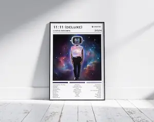 chris Poster Print | 11:11 (Deluxe) Album Poster | Music Poster | Album Cover Poster | Wall Decor | Music Gift | Room Decor