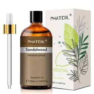 1pc 100ml/3.38Fl.Oz Sandalwood Essential Oils For Diffusers Humidifiers Reed Diffuser