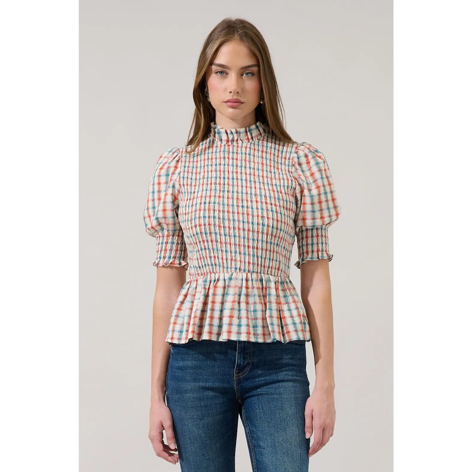 Heritage Smocked Peplum Top