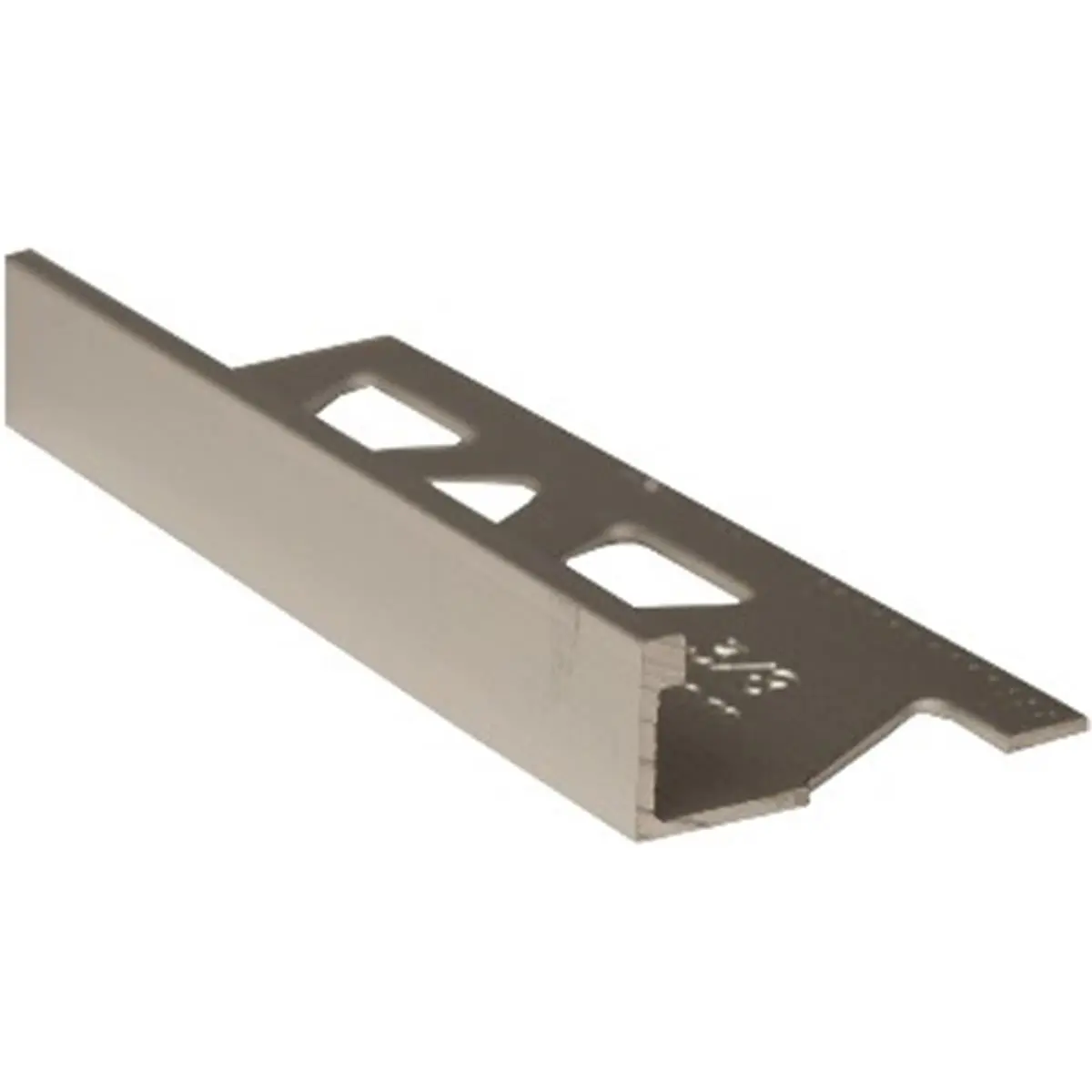 212 MAIN L-Shape Brass Tile Edging - Butt Finish, Pre-Punched, 0.38 x 96 in., M-D Building Products 31351