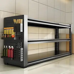 Heavy-Duty 3-Tier Metal Storage Rack - Each Tier Load-Bearing, Height-Adjustable, Suitable for Garages, Pantries, Basements, Kitchens and Other Industrial/Home Multi-Scene Use - Universal Storage Rack