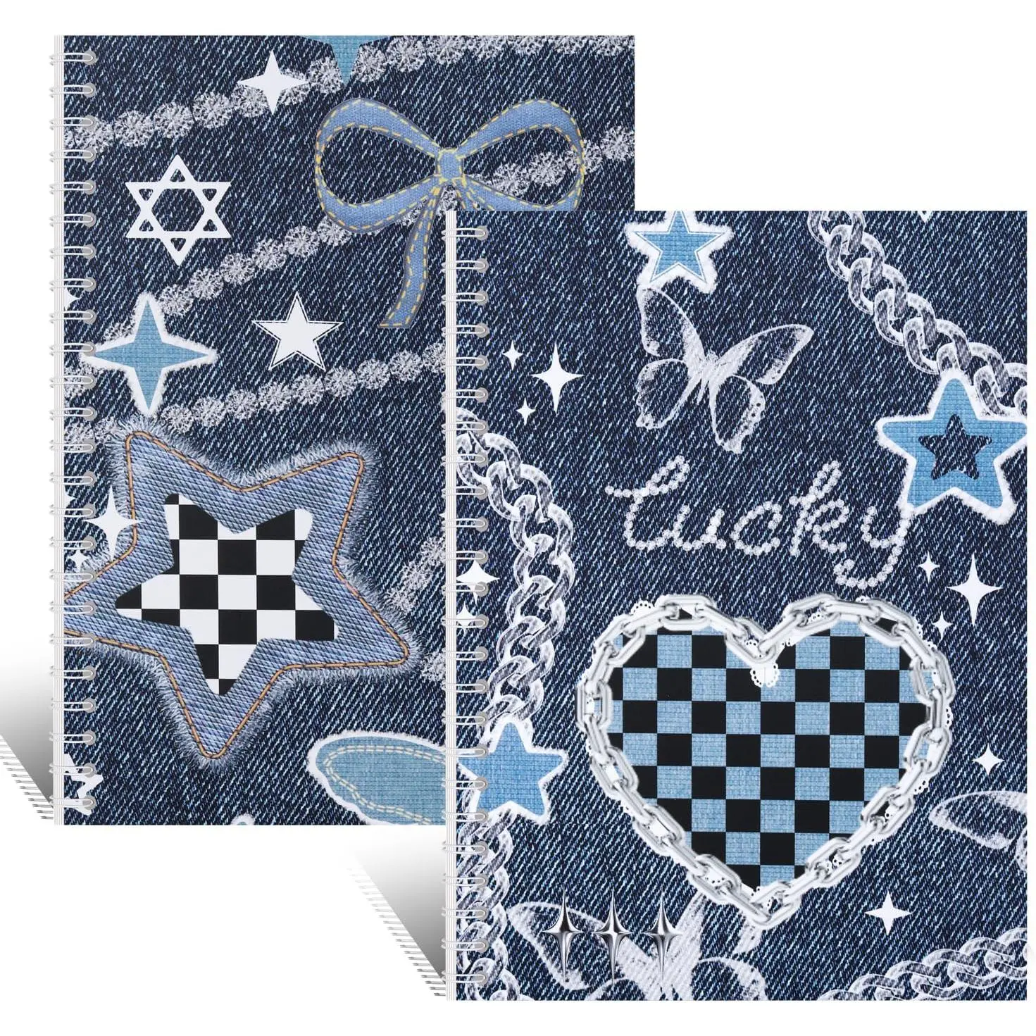 2 Pack  Sticker Book Collecting Album, Sticker Organizer Storage Book A5 Size with 32+32 Blank Release Paper for Stickers Collection